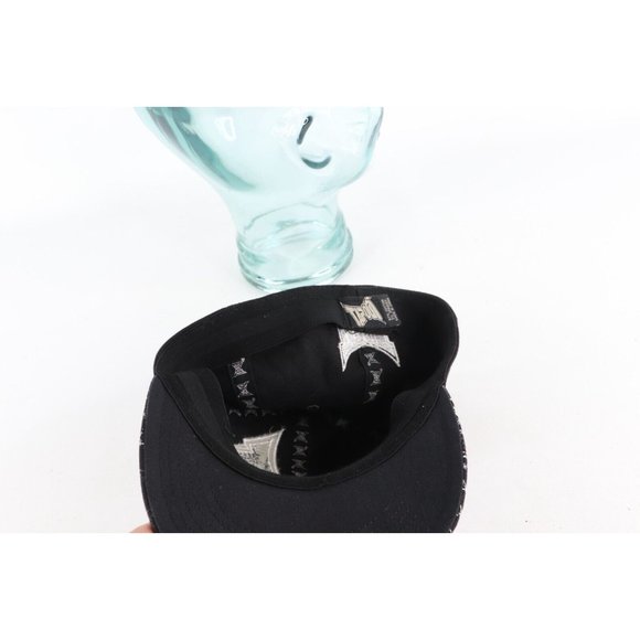 Vintage Tap Out MMA Fighting Spell Out Flex Fit Fitted Hat Cap Black Size Small - Picture 7 of 7
